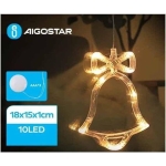 Aigostar Χριστουγεννιάτικο Πλαστικό Φωτιζόμενο Διακοσμητικό Καμπάνα Μπαταρίας 18x15x1εκ.