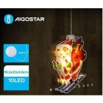 Aigostar Χριστουγεννιάτικο Πλαστικό Φωτιζόμενο Διακοσμητικό Άγιος Βασίλης Μπαταρίας 23x16,2x2,6εκ.