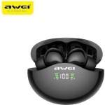 Awei T12P In-ear Bluetooth Handsfree Ακουστικά με Αντοχή στον Ιδρώτα και Θήκη Φόρτισης Μαύρα
