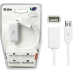 SGL Μετατροπέας micro USB male σε USB-A female Λευκό (096032)
