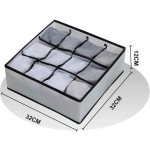 Tpster Θήκη Αποθήκευσης Ρούχων σε Λευκό Χρώμα 32x32x12cm 31019