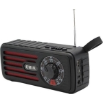 CMIK MK-101 Φορητό Ραδιόφωνο Ηλιακό με Bluetooth και USB Μαύρο / Κόκκινο