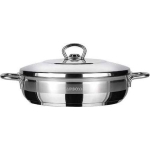 Amboss Saphire Ανοξείδωτη Ρηχή Κατσαρόλα 4.5lt / 28cm Με Ανοξείδωτο Καπάκι SAP-4257