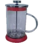 GP001-600 Καφετιέρα Γαλλικού Χειρός 600ml Κόκκινη