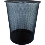 Homestyle Μεταλλικό Καλάθι Αχρήστων Μαύρο 24.5x24.5x26cm 735000-24