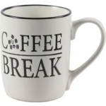 Κούπα Πορσελάνης 300ml σχέδιο Coffee Break 8x10εκ. - For Home