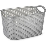 PlasticForte Καλάθι Αποθήκευσης Rattan 6,4L Γκρί 29 x 19.5 x 18 cm - 1480312