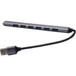 AGC USB 2.0 Hub 7 Θυρών με σύνδεση USB-A Ασημί (30502195)