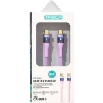 AGC Braided USB 2.0 Cable USB-C male - USB-C male Μωβ 1m (30502146)