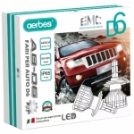 Λάμπες Αυτοκινήτου H4 LED 6000K Ψυχρό Λευκό 10-30V 38W 2τμχ CMR-AERBES-AB-D6-H4
